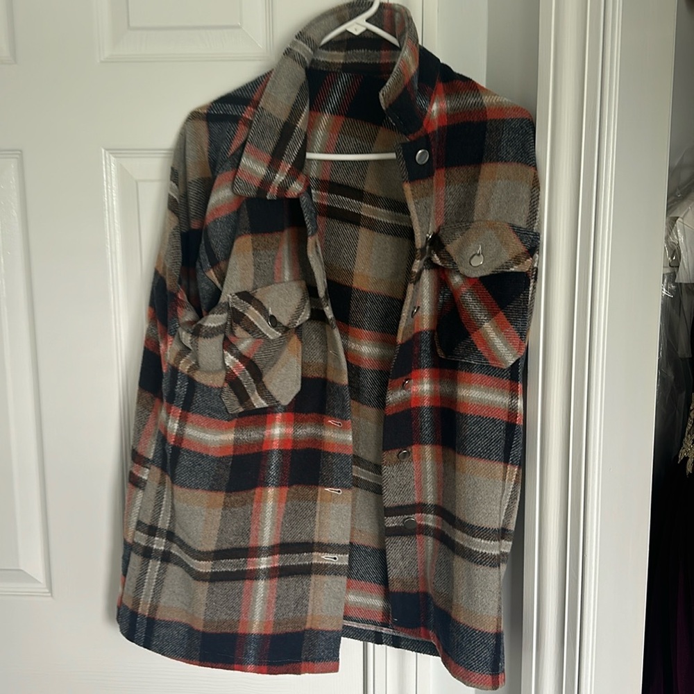 Thick cute flannel coat size L